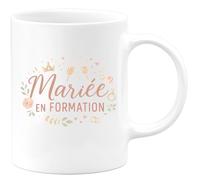 quotedazur - Mug mariée en formation - Tasse Cadeau Evjf Femme - Blanc/Céramique