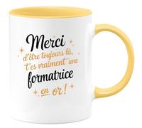 quotedazur - Mug Merci D'être Toujours Là T'es Vraiment Une Formatrice En Or - Rose/Céramique