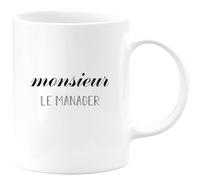quotedazur - Mug Monsieur Le Manager - Blanc/Céramique