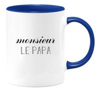 quotedazur - Mug Monsieur Le Papa - Bleu/Céramique