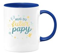 quotedazur - Mug Mug du futur papy - Tasse Cadeau Annonce Grossesse Naissance Papy Homme - Bleu/Céramique