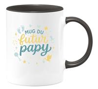 quotedazur - Mug Mug du futur papy - Tasse Cadeau Annonce Grossesse Naissance Papy Homme - Noir/Céramique