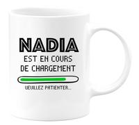 quotedazur - Mug Nadia Est En Cours De Chargement Veuillez Patienter - Blanc/Céramique
