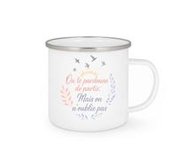 quotedazur - Mug On te pardonne de partir. Mais on n'oublie pas - Tasse Cadeau Départ collègue - Blanc/Emaillé