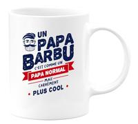 quotedazur - Mug Papa Barbu Carrément Plus Cool - Humour Père Tasse Cafe Cadeau Rigolo Anniversaire Original Humoristique Pour Homme - Idée Cadeau Fêtes Des Pères Noël