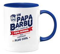 quotedazur - Mug Papa Barbu Carrément Plus Cool - Humour Père Tasse Cafe Cadeau Rigolo Anniversaire Original Humoristique Pour Homme - Idée Cadeau Fêtes Des Pères Noël