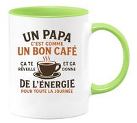 quotedazur - Mug Papa - Cadeau Fête Des Pères - Tasse Papa Bon Comme Un Café