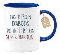 quotedazur - Mug Pas Besoin D'Abdominaux Pour Être Un Super Haroune - Cadeau Humour Prénom Anniversaire