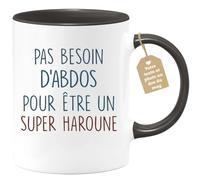 quotedazur - Mug Pas Besoin D'Abdominaux Pour Être Un Super Haroune - Cadeau Humour Prénom Anniversaire