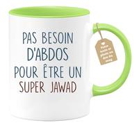 quotedazur - Mug Pas Besoin D'Abdominaux Pour Être Un Super Jawad - Cadeau Humour Anniversaire Fête