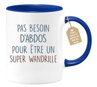 quotedazur - Mug Pas Besoin D'Abdominaux Pour Être Un Super Wandrille - Cadeau Humour Anniversaire, Noël