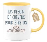 quotedazur - Mug Pas Besoin De Cheveux Pour Être Un Super Accordéoniste - Cadeau Humour Musique Anniversaire Noël