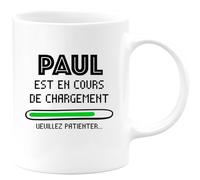 quotedazur - Mug Paul Est En Cours De Chargement Veuillez Patienter - Blanc/Céramique