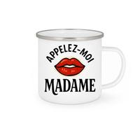 quotedazur - Mug Personnalisé Appelez- Moi Madame Pour Femmes Au Style Affirmé Cadeau Noël Femme Avec Tasse Et Message - Blanc/Émaillé