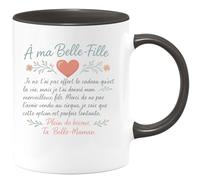 quotedazur - Mug Personnalisé Humour À Ma Belle-Fille, Un Cadeau Unique, Merci D'Aimer Mon Fils. Bisous, Ta Belle-Maman Original De Tasse Pour Noël Chère - Noir/Céramique