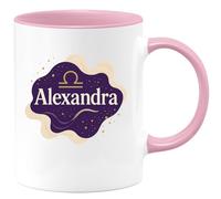 quotedazur - Mug Personnalisé Humour Alexandra Cadeau Original Idéal Pour Femmes Avec Prénom Idée Tasse Prénommées - Rose/Céramique