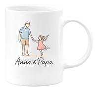 quotedazur - Mug Personnalisé Humour Anna Papa Pour Un Cadeau Unique Et Chaleureux Original Tasse Familiale Attentionné - Blanc/Céramique