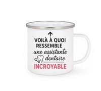 quotedazur - Mug Personnalisé Humour Assistante Dentaire Incroyable Un Métier D’Exception Et De Passion Cadeau Femme Original Idéal Tasse Unique Pour Exceptionnelle - Blanc/Émaillé