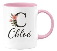 quotedazur - Mug Personnalisé Humour C Chloé Pour Femmes Cadeau Original Et Élégant Idée Parfaite Tasse Uniques Élégantes - Rose/Céramique