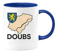 quotedazur - Mug Personnalisé Humour Doubs Cadeau Original Et Pratique Pour Les Passionnés De La Région Idée Originale Tasse Amateurs - Bleu/Céramique