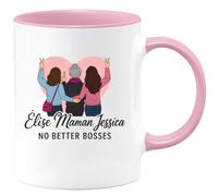 quotedazur - Mug Personnalisé Humour Elise Pour Maman Avec Prénom Jessica Cadeau Original Jolie Tasse À Offrir - Rose/Céramique
