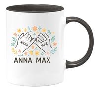 quotedazur - Mug Personnalisé Humour Emma Anna Max Cadeau Unique Et Tendance Idée Originale Avec Tasse Pour Noël Femmes - Noir/Céramique