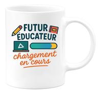 quotedazur - Mug Personnalisé Humour Futur Éducateur En Devenir Tasse Humoristique Chargement Cours Cadeau Original Pour Parfaite Du Quotidien - Blanc/Céramique