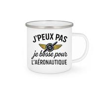 quotedazur - Mug Personnalisé Humour J'Peux Pas, Je Travaille Dans L'Aéronautique, Cadeau Tasse Original Pour Les Passionnés, Idéale Au Bureau Noël - Blanc/Émaillé