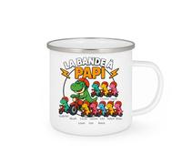 quotedazur - Mug Personnalisé Humour La Bande À Papi Avec Gabriel Noah Lucas Louise Louis Léo Léa Adam Rose Anna Cadeau Original Unique Tasse Pour Grand- Père Prénoms - Blanc/Émaillé