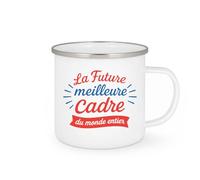quotedazur - Mug Personnalisé Humour La Future Meilleure Cadre Au Monde Cadeau Original Spécial Idéal Tasse Chic Pour Noël Travail - Blanc/Émaillé