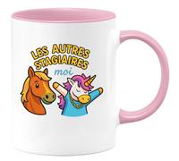 quotedazur - Mug Personnalisé Humour Les Autres Stagiaires Vs Moi Tasse Humoristique Exclusive Cadeau Original Idéal Pour Stagiaire Homme - Rose/Céramique