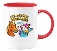 quotedazur - Mug Personnalisé Humour Les Autres Stagiaires Vs Moi Tasse Humoristique Exclusive Cadeau Original Idéal Pour Stagiaire Homme - Rouge/Céramique