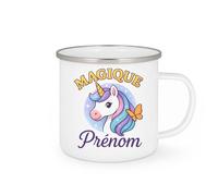 quotedazur - Mug Personnalisé Humour Magique Avec Prénom Cadeau Esprit Et Unique Original Tasse Pour Noël Énergie Positive - Blanc/Émaillé
