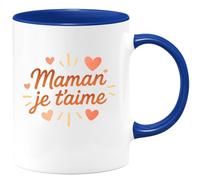 quotedazur - Mug Personnalisé Humour Maman Je T'Aime Idéal Comme Cadeau Affectueux Pour Noël Spécial Tasse En Céramique Originale Et Durable Future Anniversaire Fête Des Mères - Bleu/Céramique