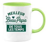 quotedazur - Mug Personnalisé Humour Meilleur Beau- Papa De Tous Les Temps Cadeau Tasse Parfaite Original Design Pour Exceptionnel - Vert/Céramique