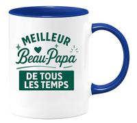 quotedazur - Mug Personnalisé Humour Meilleur Beau- Papa De Tous Les Temps Cadeau Tasse Parfaite Original Design Pour Exceptionnel - Bleu/Céramique