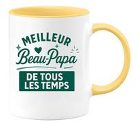 quotedazur - Mug Personnalisé Humour Meilleur Beau- Papa De Tous Les Temps Cadeau Tasse Parfaite Original Design Pour Exceptionnel - Jaune/Céramique