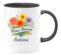 quotedazur - Mug Personnalisé Humour Merci Beaucoup Maman Antoine, Un Cadeau Original Plein De Gratitude Tasse Pour Unique Et Touchante - Noir/Céramique