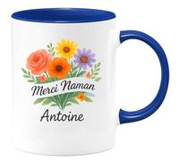 quotedazur - Mug Personnalisé Humour Merci Beaucoup Maman Antoine, Un Cadeau Original Plein De Gratitude Tasse Pour Unique Et Touchante - Bleu/Céramique