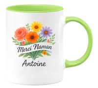 quotedazur - Mug Personnalisé Humour Merci Beaucoup Maman Antoine, Un Cadeau Original Plein De Gratitude Tasse Pour Unique Et Touchante - Vert/Céramique