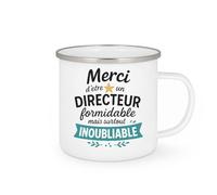 quotedazur - Mug Personnalisé Humour Merci D'Être Un Directeur Formidable Et Inoubliable Cadeau Original Tasse Unique Pour Idée Parfaite À Offrir - Blanc/Émaillé