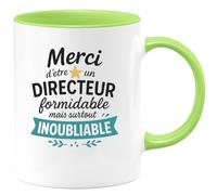 quotedazur - Mug Personnalisé Humour Merci D'Être Un Directeur Formidable Et Inoubliable Cadeau Original Tasse Unique Pour Idée Parfaite À Offrir - Vert/Céramique