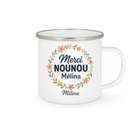 quotedazur - Mug Personnalisé Humour Merci Nounou Mélina, Cadeau Tasse Pour Noël Dire Avec Charme Original Remercier Style - Blanc/Émaillé
