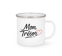 quotedazur - Mug Personnalisé Humour Mon Trésor... Tasse Élégante Cadeau Original Idéal Pour Noël Femme, Parfaite Moments Précieux Délicat Et Unique À Offrir - Blanc/Émaillé