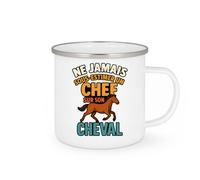 quotedazur - Mug Personnalisé Humour Ne Jamais Sous- Estimer Une Femme Passionnée De Son Cheval Cadeau Original Tasse Pour Passionnées D'Équitation Et Chevaux - Blanc/Émaillé