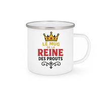 quotedazur - Mug Personnalisé Humour Original Reine Des Proute Drôle Pour Femme Cadeau Noël Idée Originale Tasse Femmes Amusantes - Blanc/Émaillé