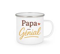 quotedazur - Mug Personnalisé Humour Papa Génial Cadeau Parfait Pour Noël Un Père Exceptionnel Idée Originale Tasse Unique Et Apprécié - Blanc/Émaillé Futur Anniversaire Fête Des Pères