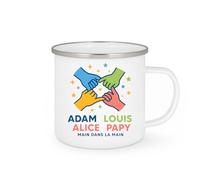 quotedazur - Mug Personnalisé Humour Papy Adam Louis Alice Tasse Cadeau Pour Grand- Père Original Prénom Unique - Blanc/Émaillé
