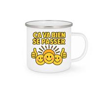 quotedazur - Mug Personnalisé Humour Positive Et Rassurante Ça Va Bien Se Passer Cadeau Original Tasse Inspirante Pour Noël Offrir Motiver Au Quotidien - Blanc/Émaillé