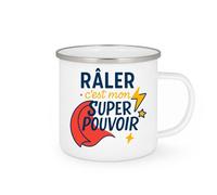 quotedazur - Mug Personnalisé Humour Râler, Mon Super Pouvoir Incontestable Au Quotidien Idée Cadeau Originale Tasse Humoristique Pour Femmes Grincheuses - Blanc/Émaillé